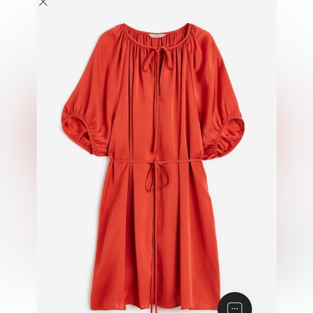H&M Tie-detail Satin Dress - Picture 4 of 6